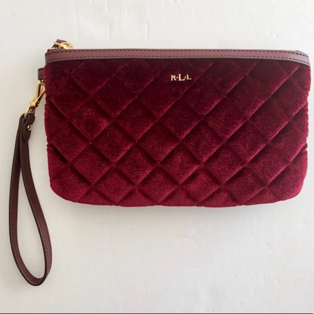 Lauren Ralph Lauren velvet wristlet